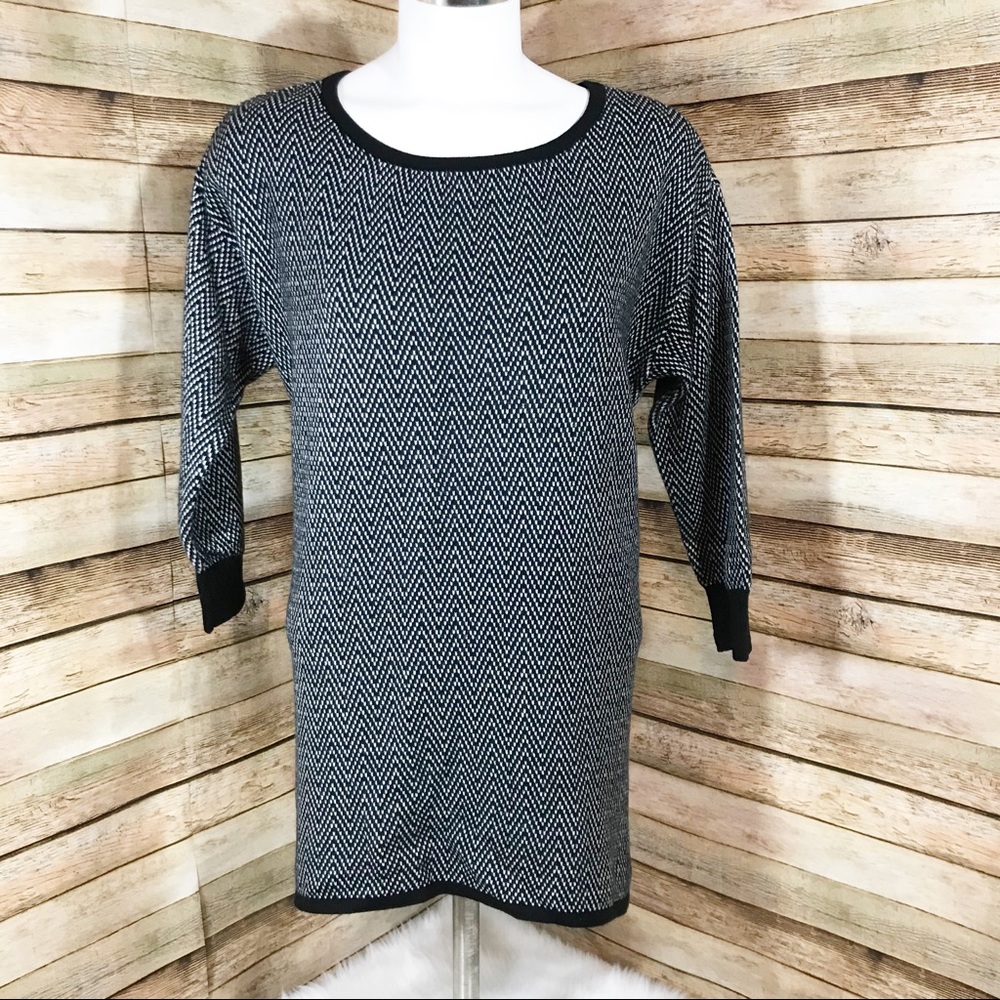 The Limited black and white sweater